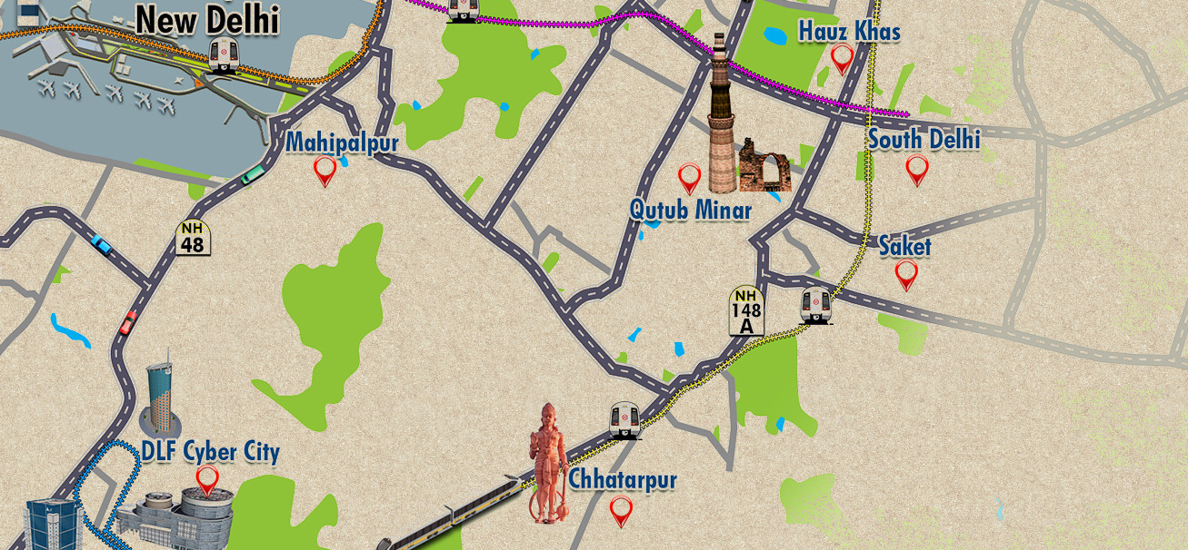 tourist map illustration